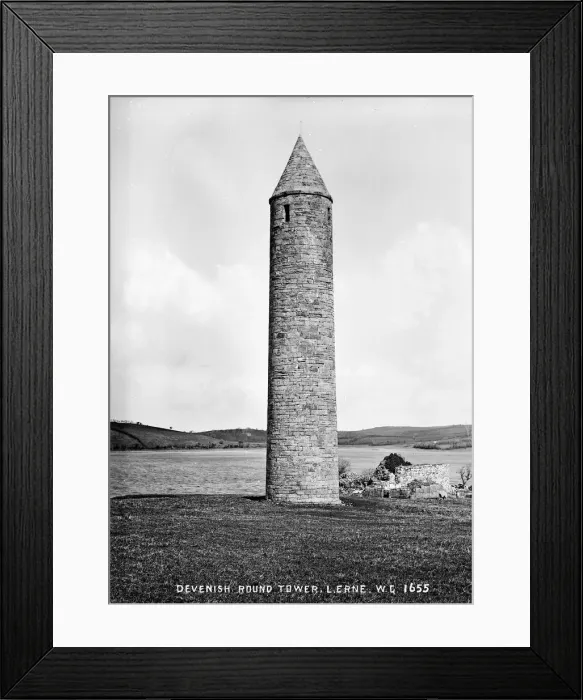 Framed Print : Devenish Round Tower, L. Erne Framed Print : Devenish Round Tower, L. Erne
