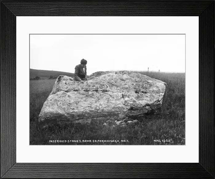 Framed Print : Inscribed Stones, Boho, Co. Fermanagh, No. I Framed Print : Inscribed Stones, Boho, Co. Fermanagh, No. I