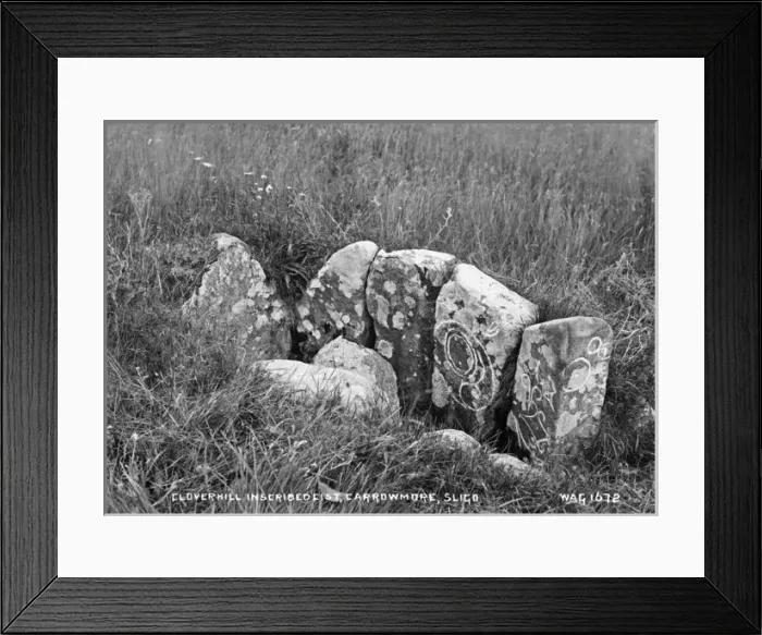 Framed Print : Cloverhill Inscribed Cist, Carrowmore, Sligo Framed Print : Cloverhill Inscribed Cist, Carrowmore, Sligo