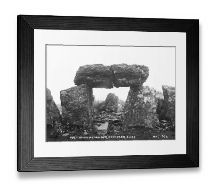Framed Print : Trilithon in N. Chamber, Deerpark, Sligo Framed Print : Trilithon in N. Chamber, Deerpark, Sligo