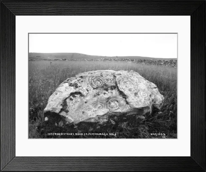 Framed Print : Inscribed Stones, Boho, Co. Fermanagh, No. 2 Framed Print : Inscribed Stones, Boho, Co. Fermanagh, No. 2