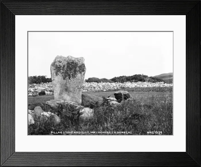 Framed Print : Pillar Stone and Cist, Malinmore, Co. Donegal Framed Print : Pillar Stone and Cist, Malinmore, Co. Donegal