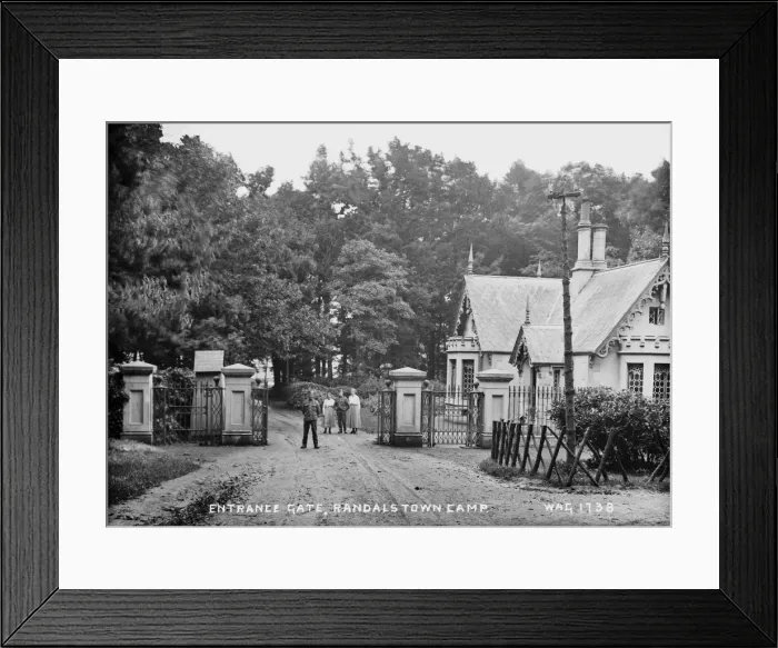 Framed Print : Entrance Gate, Randalstown Camp Framed Print : Entrance Gate, Randalstown Camp