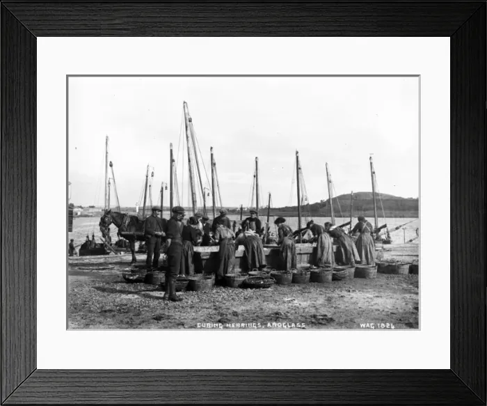 Framed Print : Curing Herrings, Ardglass Framed Print : Curing Herrings, Ardglass