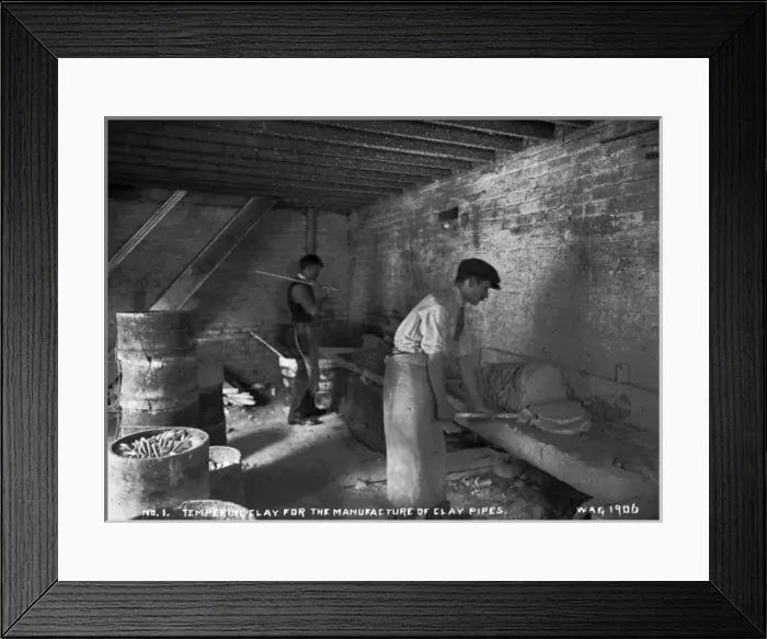Framed Print : No1 Tempering Clay for the Manufacture of Clay Pipes Framed Print : No1 Tempering Clay for the Manufacture of Clay Pipes
