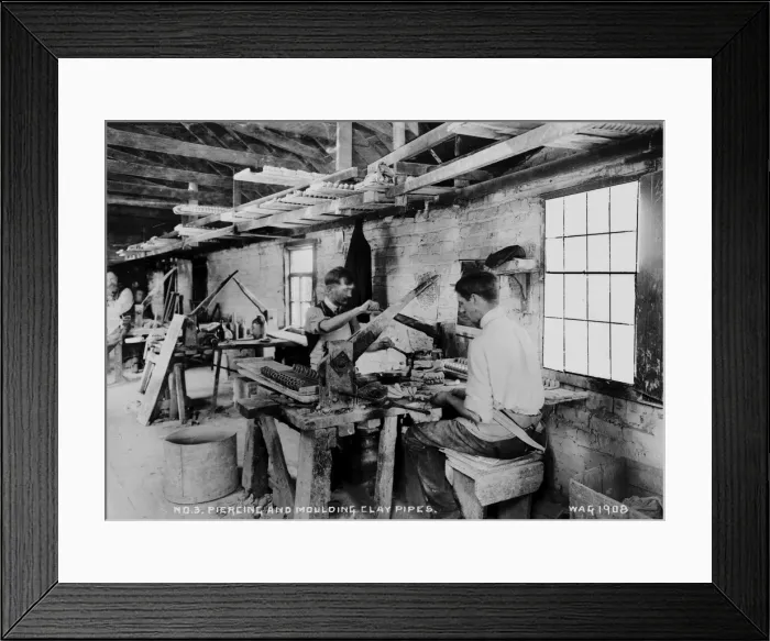 Framed Print : No. 3 Piercing and Moulding Clay Pipes Framed Print : No. 3 Piercing and Moulding Clay Pipes