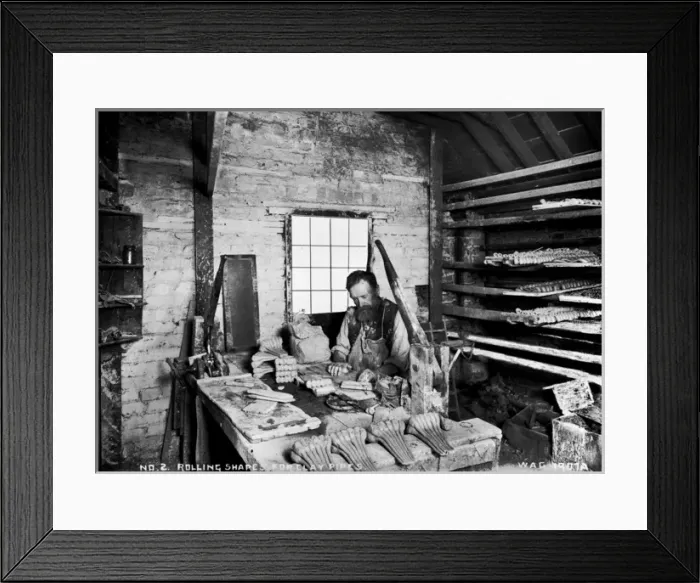 Framed Print : No2 Rolling Shapes for Clay Pipes Framed Print : No2 Rolling Shapes for Clay Pipes