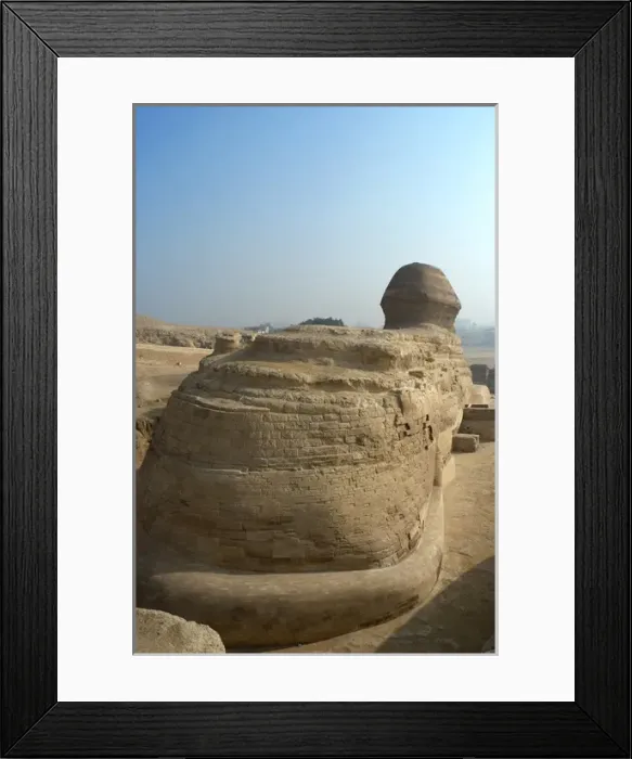 Framed Print : Egypt. Spinx of Giza. Back Framed Print : Egypt. Spinx of Giza. Back