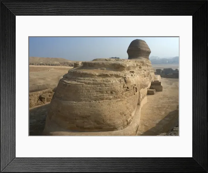 Framed Print : Egypt. Spinx of Giza. Back Framed Print : Egypt. Spinx of Giza. Back