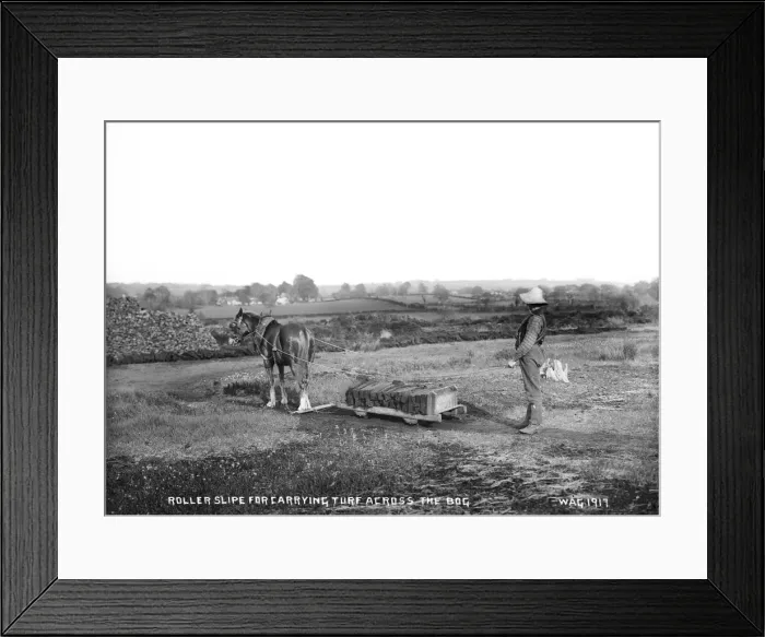 Framed Print : Roller Slipe for Carrying the Turf Across the Bog Framed Print : Roller Slipe for Carrying the Turf Across the Bog