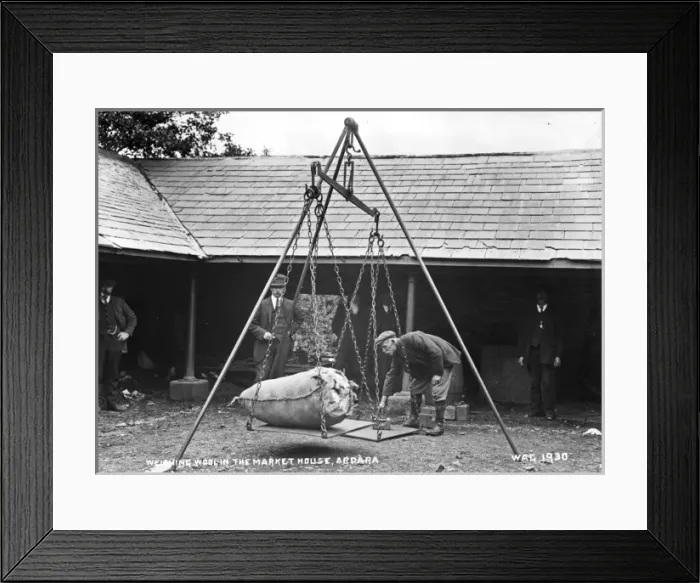 Framed Print : Weighing Wool in the Market House, Ardara Framed Print : Weighing Wool in the Market House, Ardara