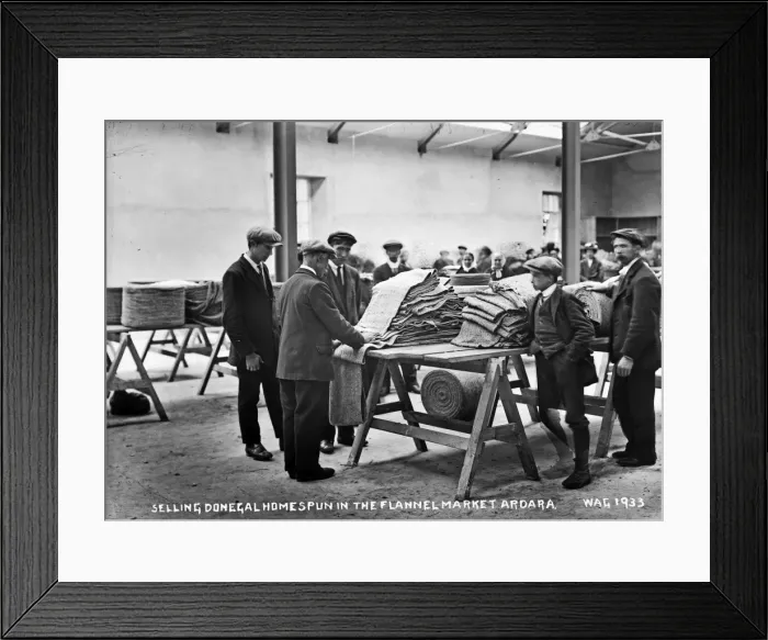 Framed Print : Selling Donegal Homespun in the Flannel Market, Ardara Framed Print : Selling Donegal Homespun in the Flannel Market, Ardara
