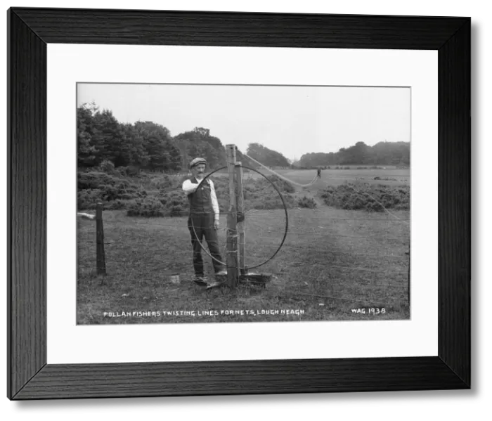 Framed Print : Pollan Fishers Twisting Lines for Nets, Lough Neagh Framed Print : Pollan Fishers Twisting Lines for Nets, Lough Neagh
