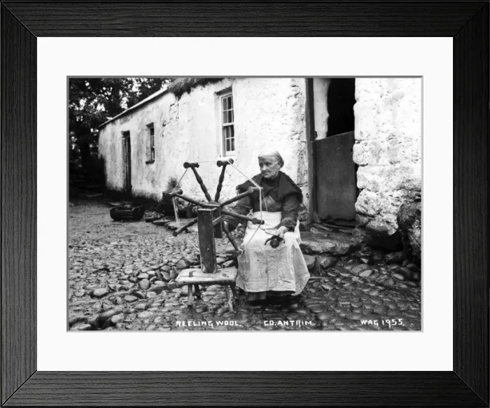 Framed Print : Reeling Wool, Co. Antrim Framed Print : Reeling Wool, Co. Antrim