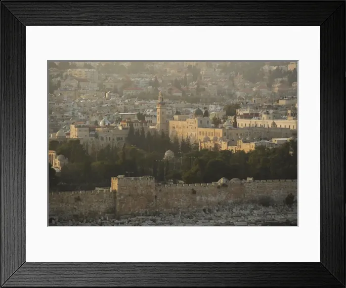 Framed Print : Israel. Old City of Jerusalem. Walls. Sunset Framed Print : Israel. Old City of Jerusalem. Walls. Sunset