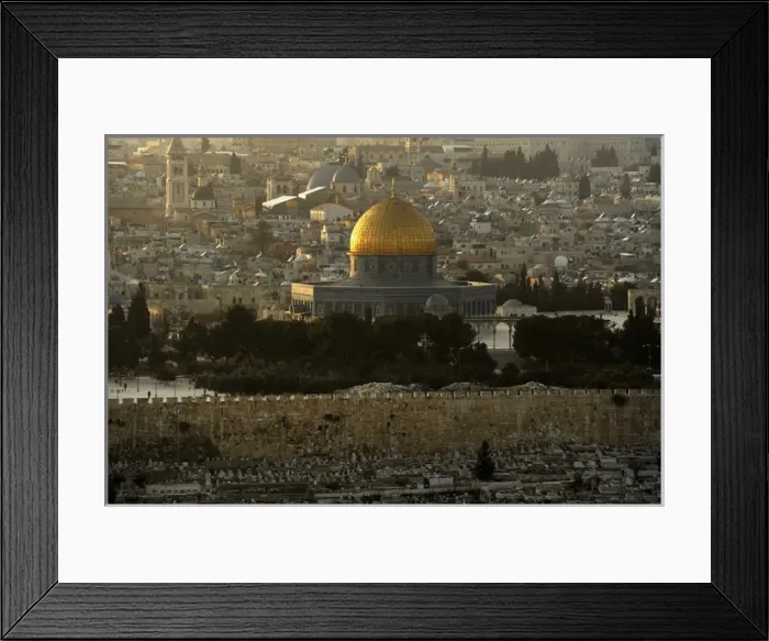 Framed Print : Israel. Old City of Jerusalem. Temple Mount. Dome of the Roc Framed Print : Israel. Old City of Jerusalem. Temple Mount. Dome of the Roc