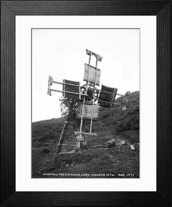 Framed Print : Windmill for Grinding Corn, Mourne Mts Framed Print : Windmill for Grinding Corn, Mourne Mts
