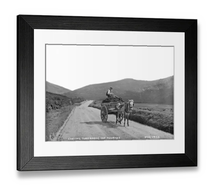 Framed Print : Carting Turf Among the Mournes Framed Print : Carting Turf Among the Mournes