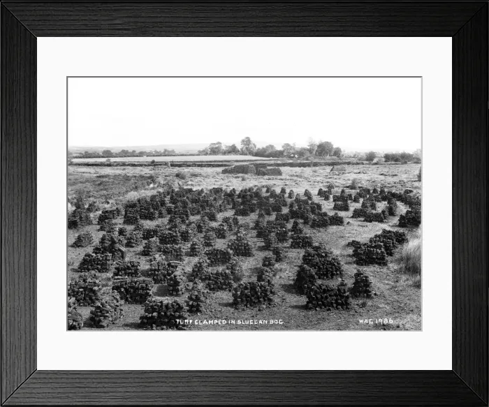 Framed Print : Turf Clamped in Sluggan Bog Framed Print : Turf Clamped in Sluggan Bog
