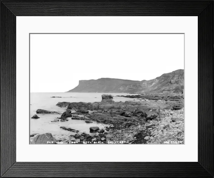 Framed Print : Fair Head from Rock Beach, Ballycastle Framed Print : Fair Head from Rock Beach, Ballycastle