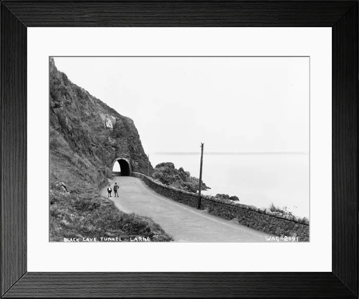 Framed Print : Black Cave Tunnel, Larne Framed Print : Black Cave Tunnel, Larne