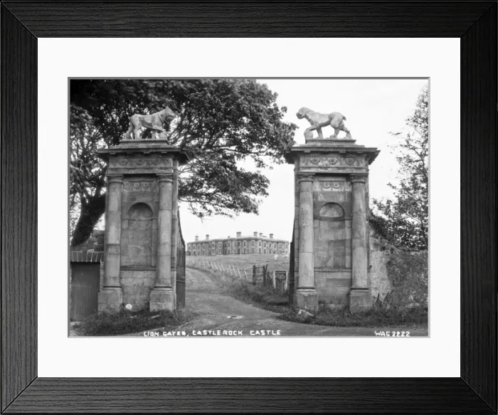 Framed Print : Lion Gates, Castlerock Castle Framed Print : Lion Gates, Castlerock Castle
