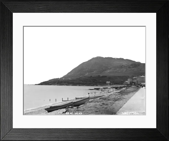 Framed Print : Brae Head - as above but with more boats and a building to the right Framed Print : Brae Head - as above but with more boats and a building to the right