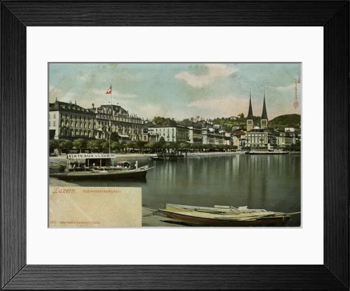 Framed Print : Luzern, Switzerland - the Schweizerhofquai Framed Print : Luzern, Switzerland - the Schweizerhofquai