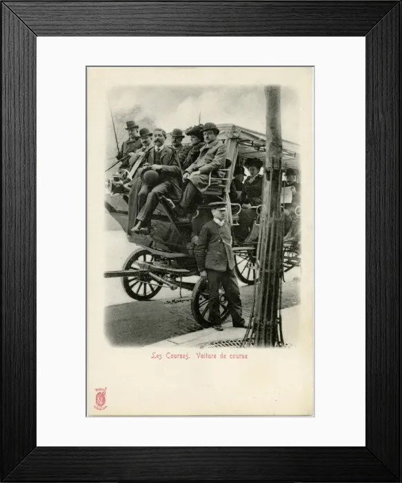 Framed Print : Coach provided for the less well-off going to Auteuil Races Framed Print : Coach provided for the less well-off going to Auteuil Races