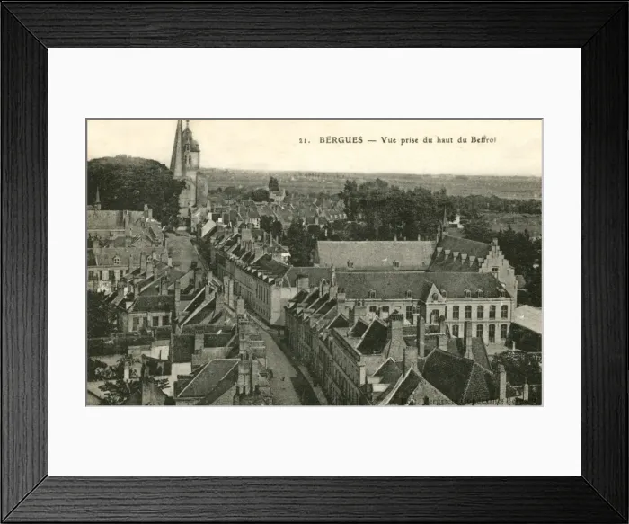 Framed Print : Bergues, France - view over the town Framed Print : Bergues, France - view over the town