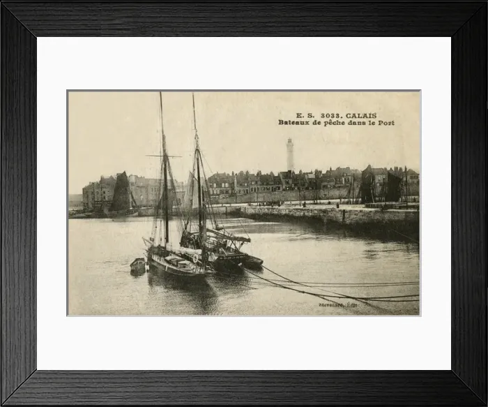 Framed Print : Calais, France - fishing boats in the harbour Framed Print : Calais, France - fishing boats in the harbour