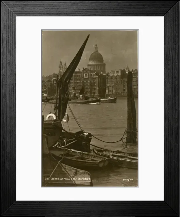 Framed Print : St Pauls Cathedral from the Bankside, London Framed Print : St Pauls Cathedral from the Bankside, London