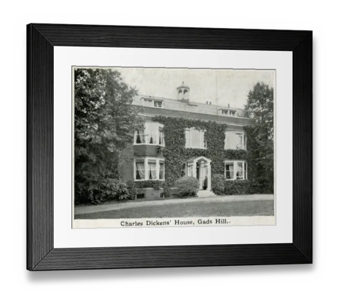 Framed Print : Dickens Home at Gads Hill, Rochester, Kent Framed Print : Dickens Home at Gads Hill, Rochester, Kent