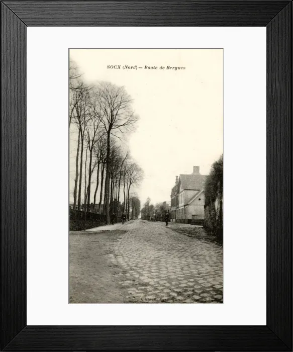 Framed Print : Socx, France - Route de Bergues Framed Print : Socx, France - Route de Bergues