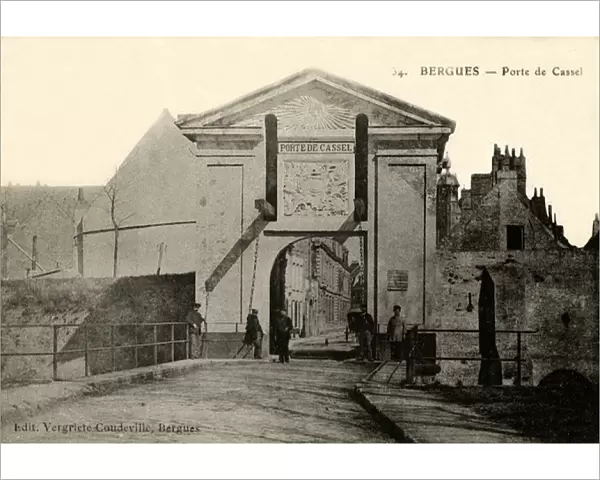 Porte de Cassel city gate, Bergues, France