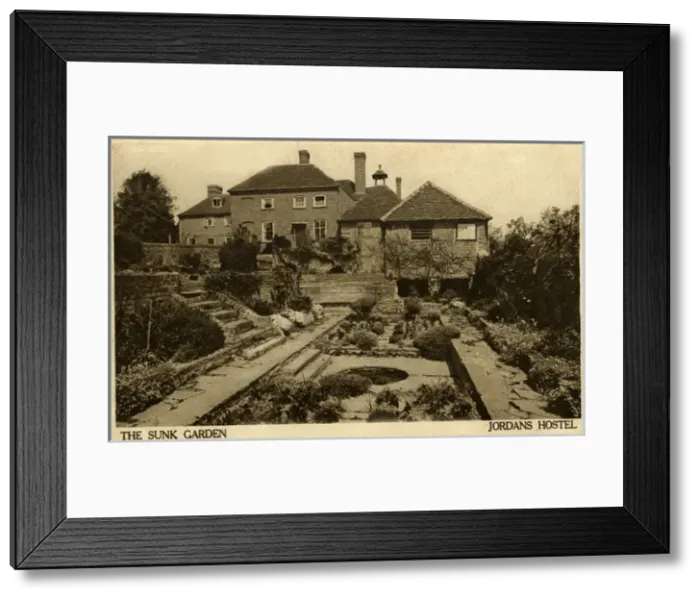 Framed Print : Jordans Hostel, Buckinghamshire - Sunk Garden Framed Print : Jordans Hostel, Buckinghamshire - Sunk Garden