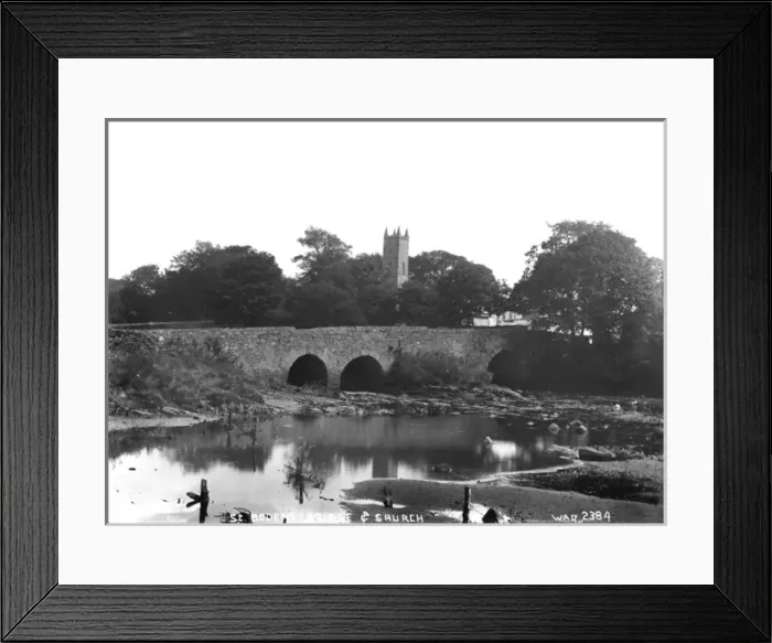 Framed Print : St. Bodens Bridge and Church