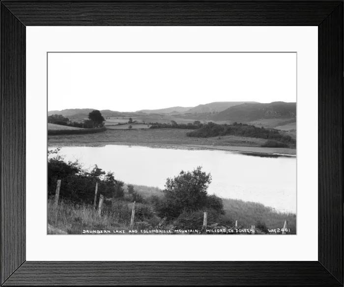 Framed Print : Drumbern Lake and Columbkille Mountain, Milford, Co. Donegal Framed Print : Drumbern Lake and Columbkille Mountain, Milford, Co. Donegal
