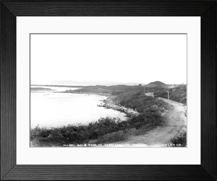 Framed Print : Milroy Bay and Road to Kerrykeel, Co. Donegal Framed Print : Milroy Bay and Road to Kerrykeel, Co. Donegal
