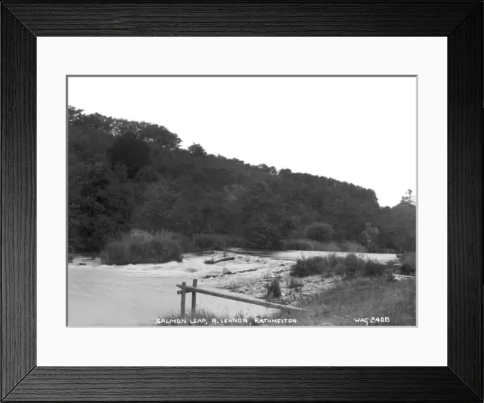 Framed Print : Salmon Leap, R. Lennon, Rathmelton Framed Print : Salmon Leap, R. Lennon, Rathmelton