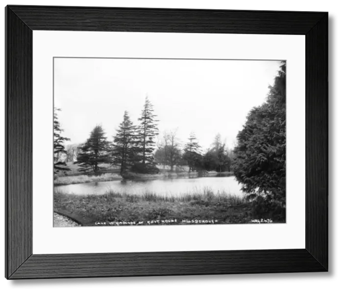 Framed Print : Lake in the Grounds of Govt. House Hillsborough