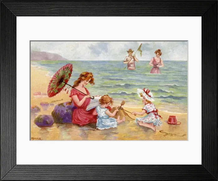 Framed Print : Seashore. Sandcastles Framed Print : Seashore. Sandcastles