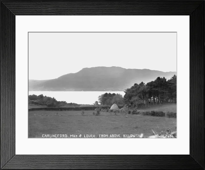 Framed Print : Carlingford Mountain. and Lough from Above Killowen