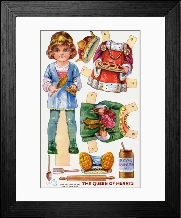 Framed Print : Dressing doll. Queen of Hearts Framed Print : Dressing doll. Queen of Hearts