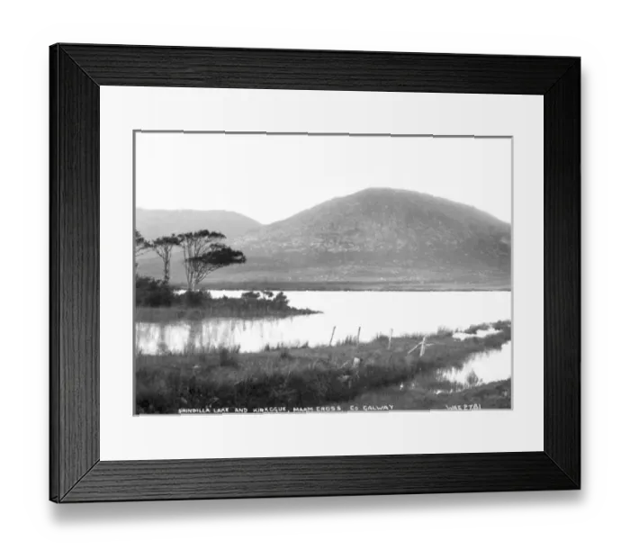 Framed Print : Shindilla Lake and Kirkogue, Maam Cross, Co Galway Framed Print : Shindilla Lake and Kirkogue, Maam Cross, Co Galway