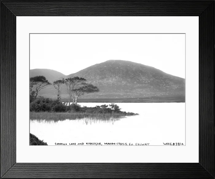 Framed Print : Shindilla Lake and Kirkogue, Maam Cross, Co Galway Framed Print : Shindilla Lake and Kirkogue, Maam Cross, Co Galway