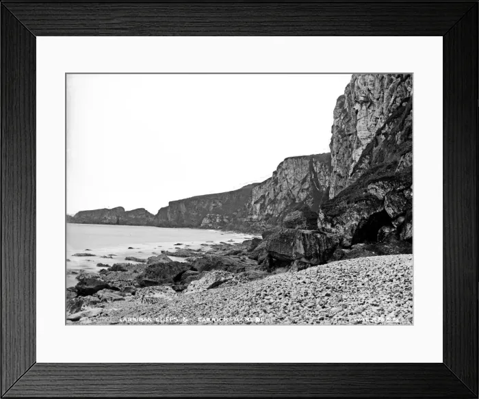 Framed Print : Larriban Cliffs and Carrick-A-Rede Framed Print : Larriban Cliffs and Carrick-A-Rede