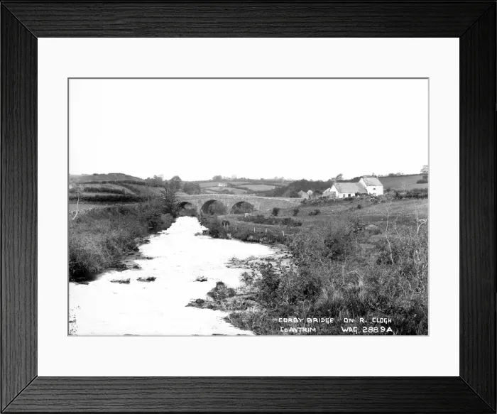 Framed Print : Corby Bridge on R. Clogh, Co. Antrim Framed Print : Corby Bridge on R. Clogh, Co. Antrim