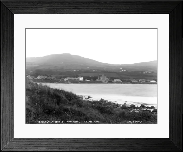 Framed Print : Ballygally Bay and Knockdhu, Co. Antrim