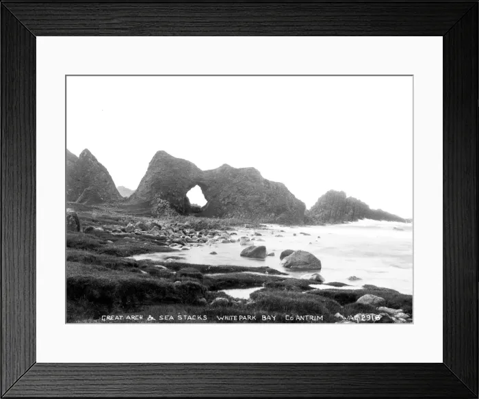Framed Print : Great Arch and Sea Stacks, Whitepark Bay, Co. Antrim Framed Print : Great Arch and Sea Stacks, Whitepark Bay, Co. Antrim
